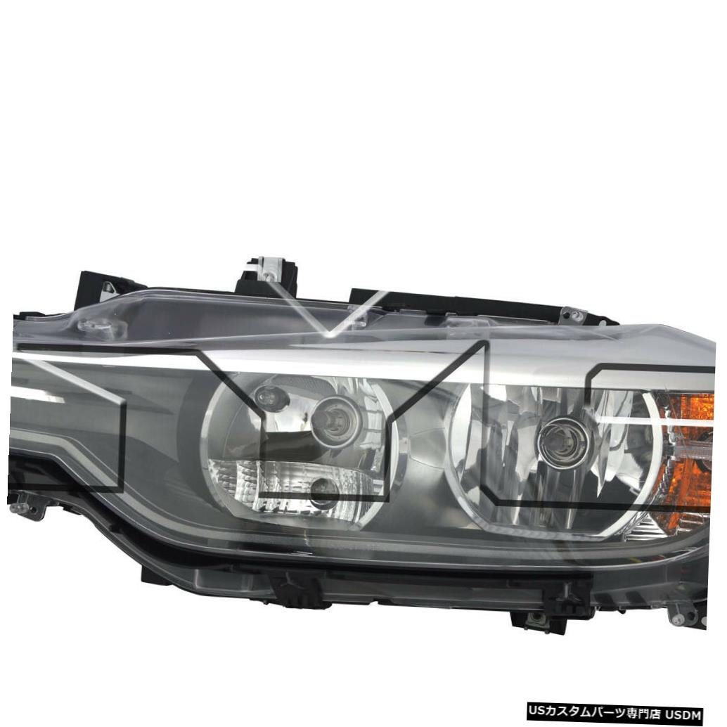ヘッドライト 12-15 BMW 3シリーズセダン/ 14-15ワゴンハロゲン左ドライバーヘッドライト 12-15 BMW 3 Series Sedan/14-15 Wagon Halogen Left Driver Headlight 【並行輸入品】