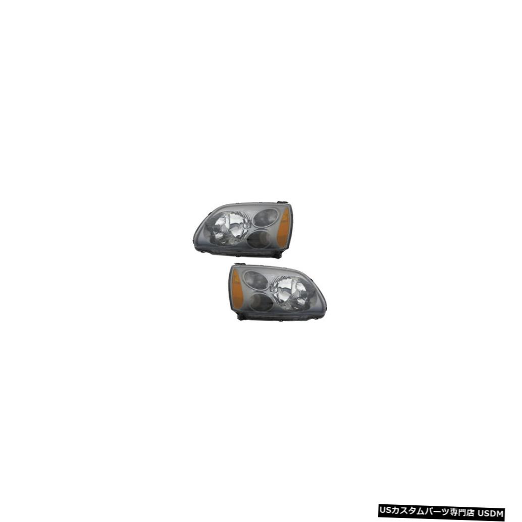 ヘッドライト 2009 Mitsubishi Galant Driver & Passenger Headlights Lamps Assembly Pair Set 【並行輸入品】