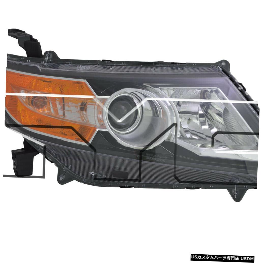 ヘッドライト 14-17 Honda Odyssey Halogen w / Black Bezel Right Passenger Headlight CAPA 14-17 Honda Odyssey Halogen w/Black Bezel Right Passenger Headlight CAPA 【並行輸入品】
