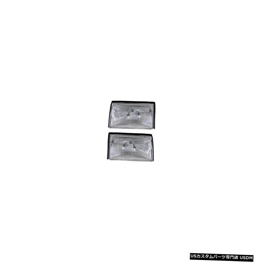 ヘッドライト 1987-1993 Ford Mustang Driver & Passenger Headlights Lamps Assembly Pair Set 【並行輸入品】