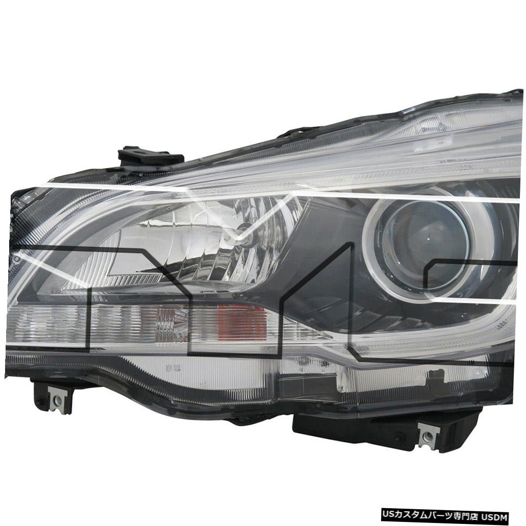 ヘッドライト 15-17スバルアウトバック/レガシーノン2.5iブラックハロゲンドライバーヘッドライトNSFに適合 Fits 15-17 Subaru Outback/Legacy Non 2.5i Black Halogen Driver Headlight NSF 【並行輸入品】