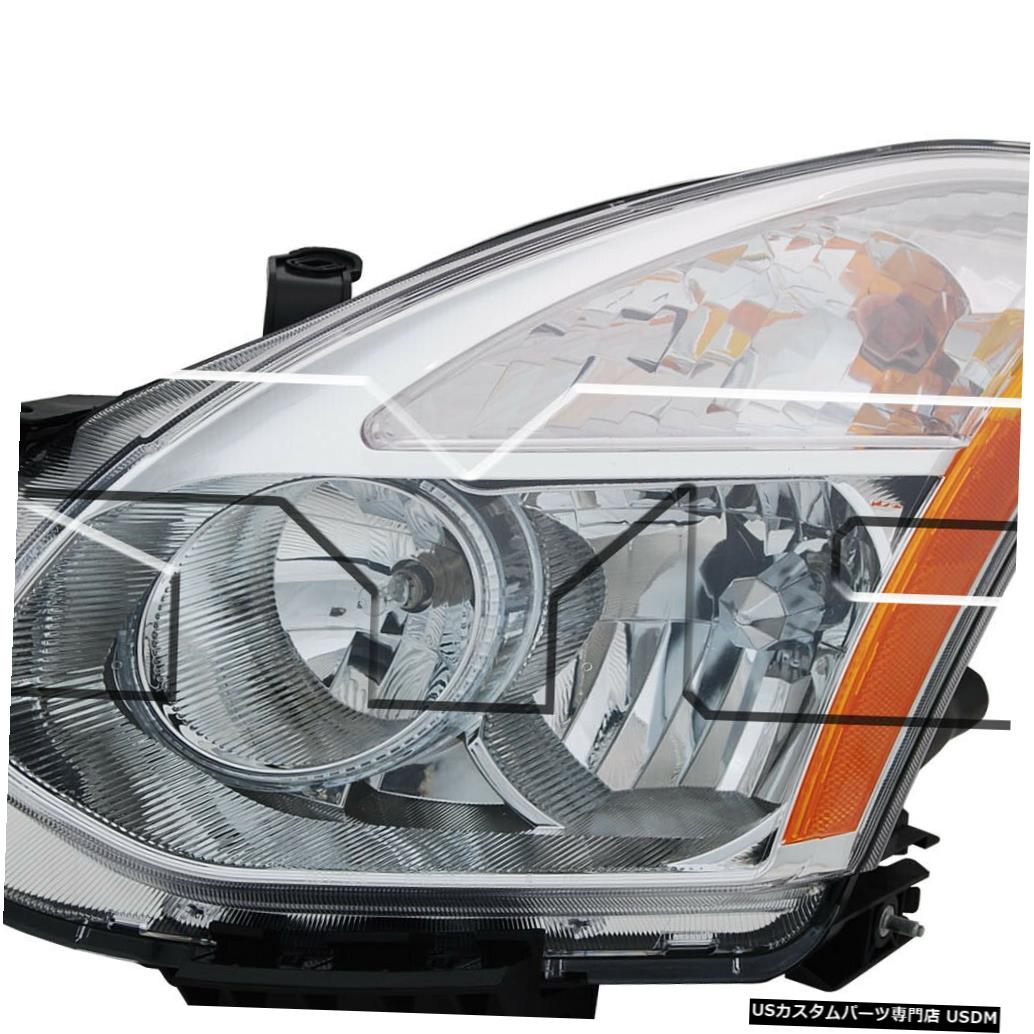 ヘッドライト 08-08日産ローグハロゲン（インナーレンズ付き）ドライバーヘッドライトに適合 Fits 08-08 Nissan Rouge Halogen (w/inner lens) Driver Headlight 【並行輸入品】