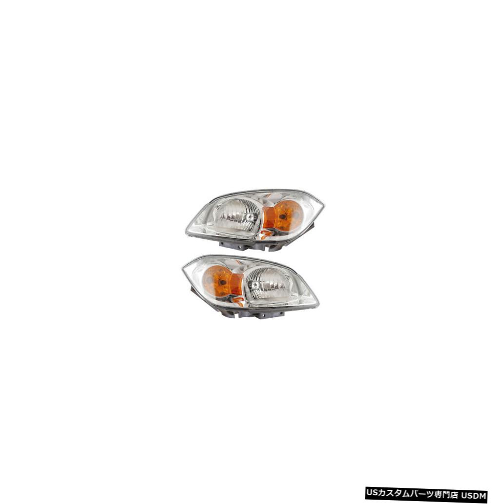 ヘッドライト 05-08 Chevrolet Cobalt w/Bracket Cap Driver & Passenger Side Headlights Pair Set 【並行輸入品】
