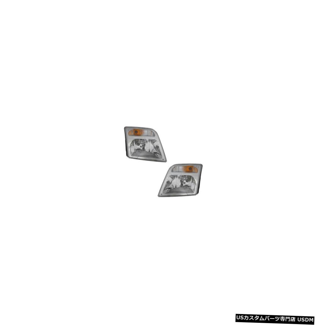 ヘッドライト 10-13 Ford Transit Connect Driver & Passenger Side Headlights Lamps NSF Pair Set 【並行輸入品】