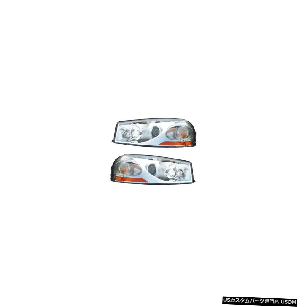 ヘッドライト 03-05 Saturn L Series Sedan/Wagon Driver & Passenger Headlights Lamps Pair Set 【並行輸入品】