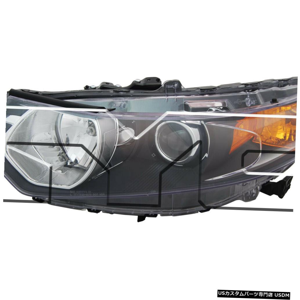 ヘッドライト 09-14アキュラTSXセダンUSバージョン/ 11-14ワゴン左ドライバーヘッドライトCAPA 09-14 Acura TSX Sedan US Version/11-14 Wagon Left Driver Headlight CAPA 【並行輸入品】