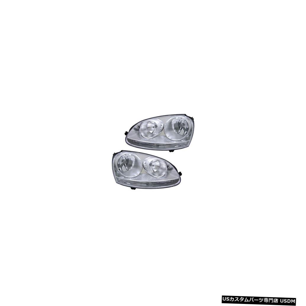 ヘッドライト 05-10 Volkswagen Jetta/06-09 GTI Gen 5 Driver & Passenger Headlights Pair Set 【並行輸入品】
