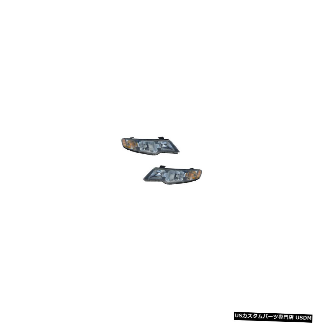 ヘッドライト Fits 2010-2013 Kia Forte Driver & Passenger Side Headlights Lamps NSF Pair Set 【並行輸入品】
