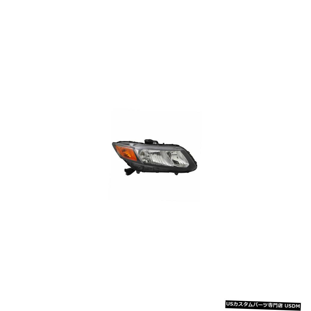 ヘッドライト 12-12ホンダシビックセダン/クーペ非ハイブリッド左ドライバーヘッドライトCAPA 12-12 Honda Civic Sedan/Coupe Non Hybrid Left Driver Headlight CAPA 【並行輸入品】