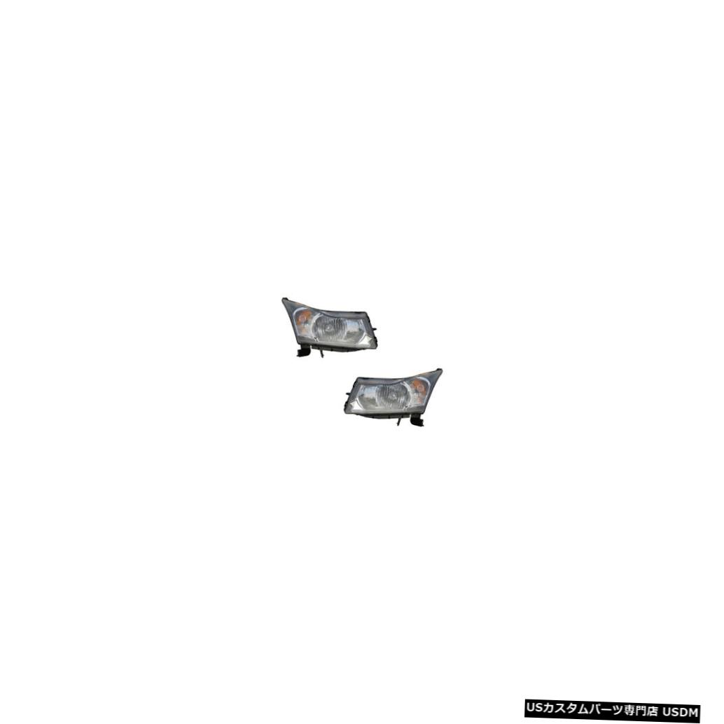 ヘッドライト 2011-2012 Chevrolet Cruze Driver & Passenger Side Headlights Lamps NSF Pair Set 【並行輸入品】