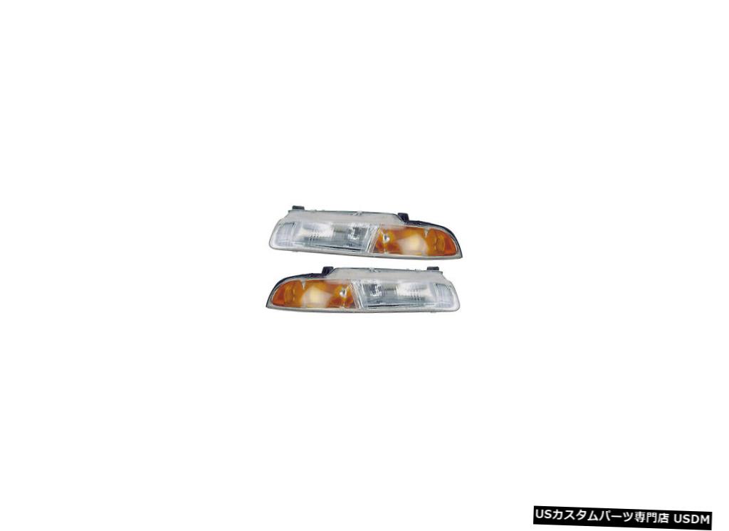 ヘッドライト 95-96 Chrysler Cirrus/Dodge Stratus Driver & Passenger Headlights Lamps Pair Set 【並行輸入品】