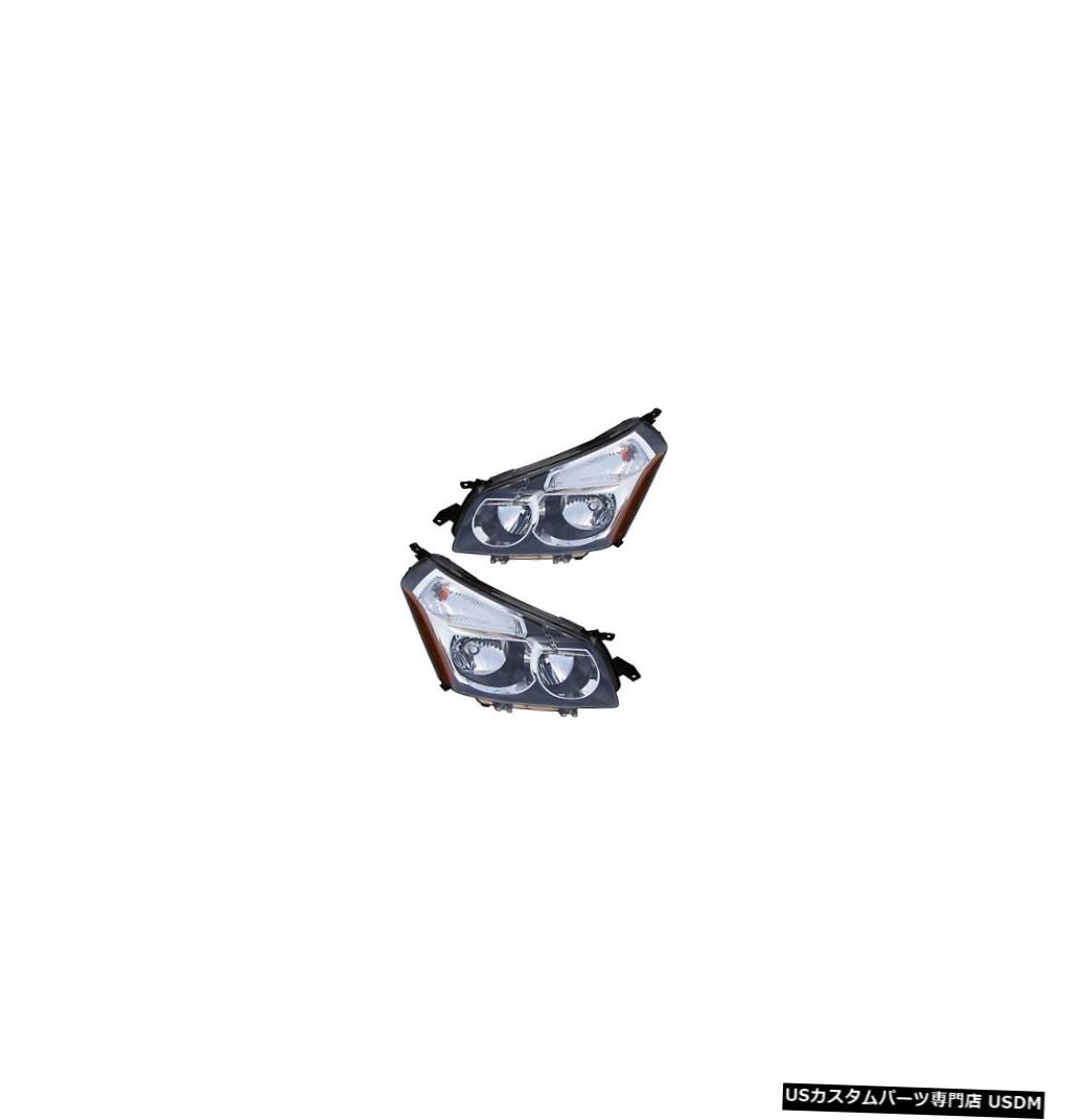 ヘッドライト 2009-2010 Pontiac Vibe Driver & Passenger Headlights Lamps Assembly Pair Set 【並行輸入品】
