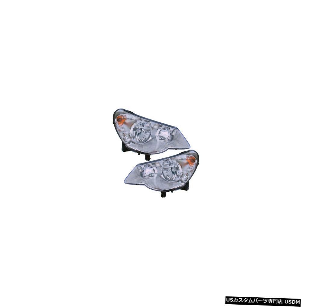 ヘッドライト 2007-2010 Chrysler Sebring Sedan Driver & Passenger Headlights Lamps Pair Set 【並行輸入品】