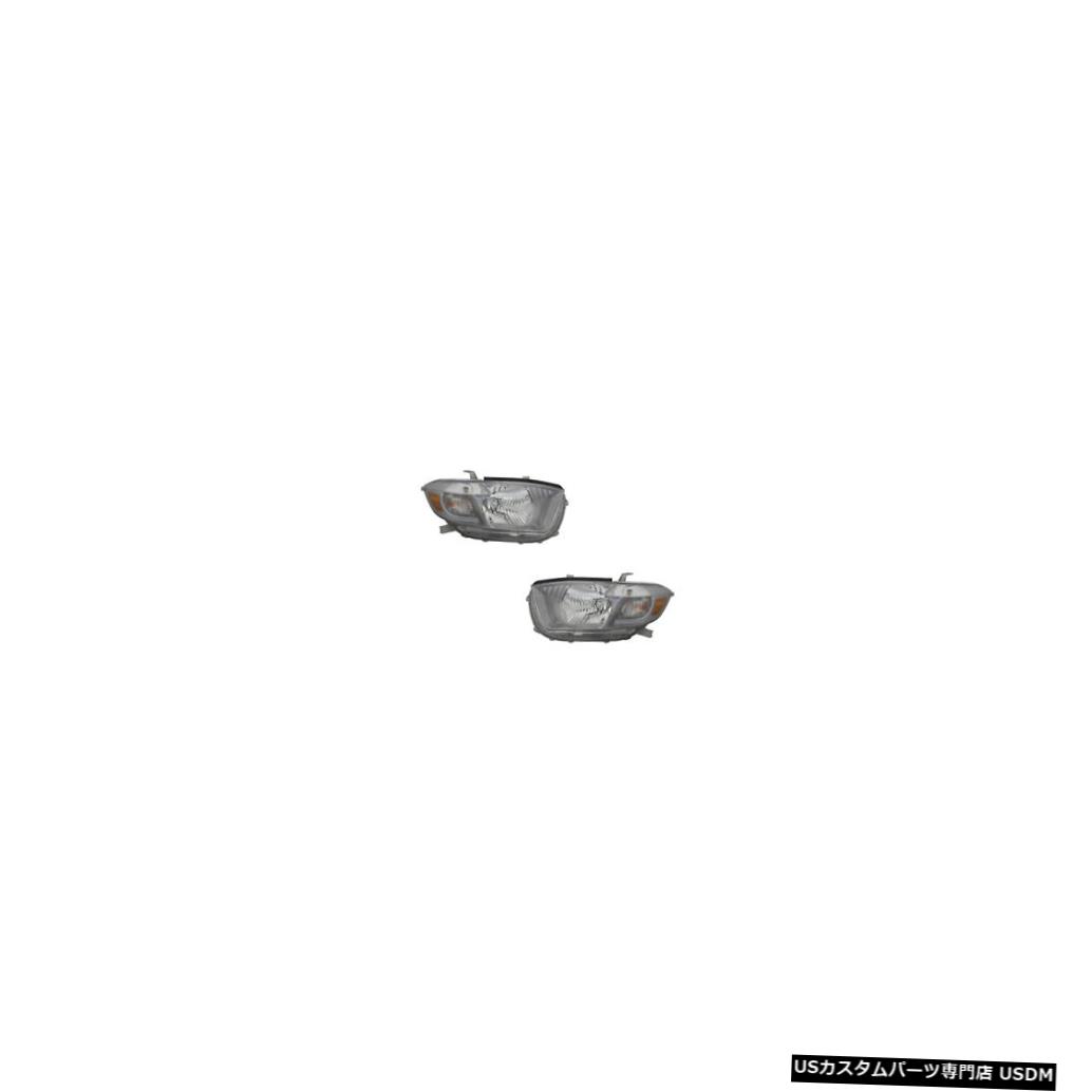 ヘッドライト 10 Toyota Highlander Sport US Built Driver & Passenger Headlights Pair Set 【並行輸入品】