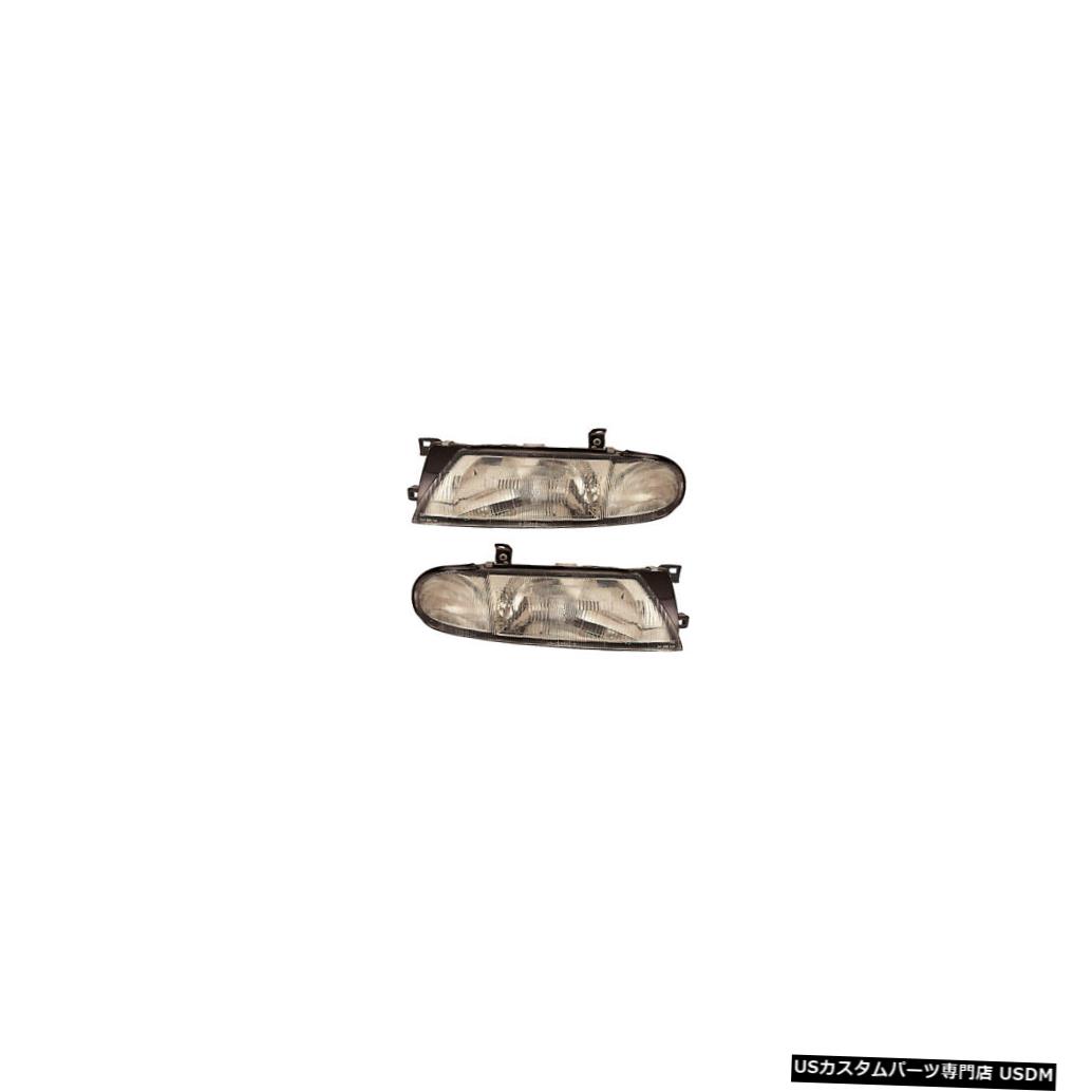 ヘッドライト Fits 93-97 Nissan Altima XE/GXE Driver & Passenger Headlights Lamps Pair Set 【並行輸入品】