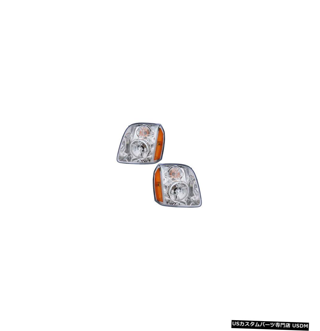 ヘッドライト 07-14 GMC Yukon/XL/08-14 Hybrid Driver & Passenger Headlights Lamps Pair Set 【並行輸入品】