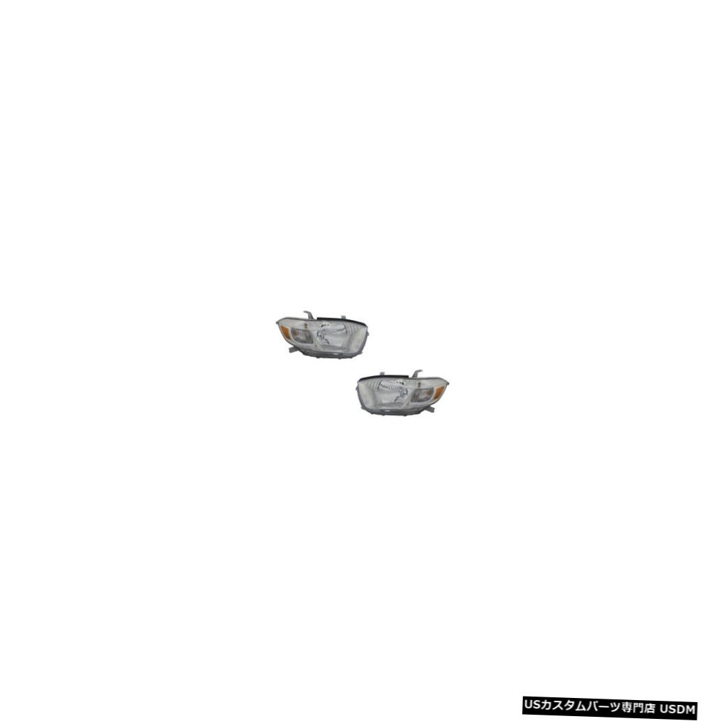 ヘッドライト 10 Toyota Highlander Base/Limited/SE US Built Driver & Passenger Headlights Pair 【並行輸入品】