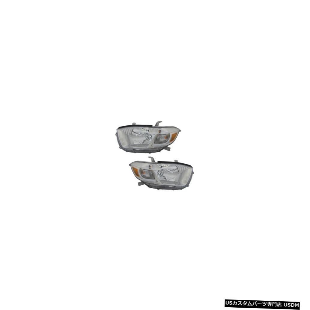 ヘッドライト 10 Toyota Highlander Base/Limited/SE US Built Driver & Passenger Headlights Pair 【並行輸入品】