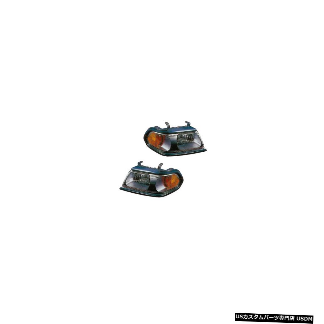ヘッドライト 00-04 Mitsubishi Montero Sport Driver & Passenger Headlights Lamps Pair Set 【並行輸入品】