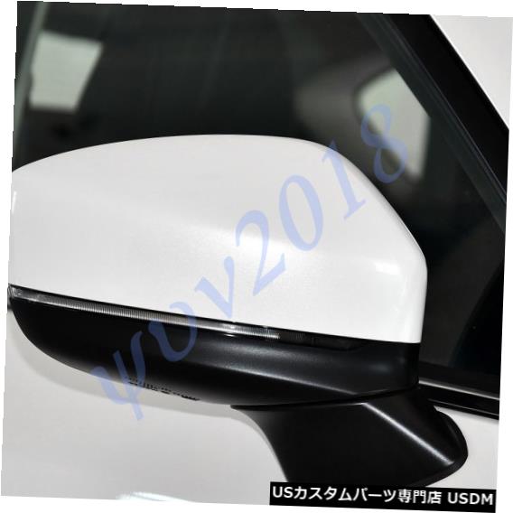 Turn Signal Lamp マツダCX-5 2017-18ホワイト右折りたたみパワー加熱ターンシグナルランプミラー For Mazda CX-5 2017-18 White Right Folding Power Heated Turn Signal Lamp Mirror 【並行輸入品】