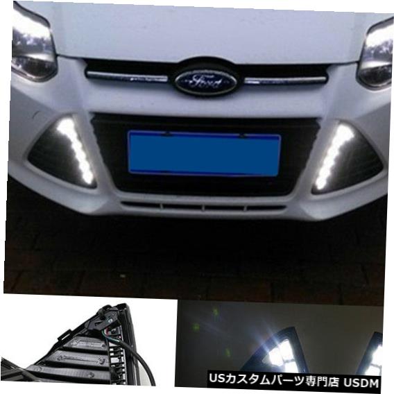 Turn Signal Lamp フォードフォーカス2012 2013 2014 LEDデイタイムランニングライトフォグランプターンシグナルのDRL DRL FOR FORD FOCUS 2012 2013 2014 LED DAYTIME RUNNING LIGHT FOG LAMP TURN SIGNAL 【並行輸入品】