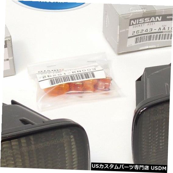 Turn Signal Lamp JDM日産スカイラインR34フロントバンパースモークターンシグナルウインカーランプ26130-RNR45 JDM Nissan Skyline R34 Front Bumper Smoked Turn Signal Winker Lamp 26130-RNR45 【並行輸入品】