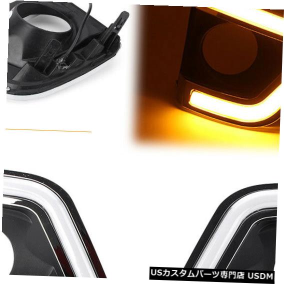 Turn Signal Lamp トヨタカローラ14-15用LEDデイタイムランニングライトターンシグナルフォグ警告ランプ LED Daytime Running Light Turn Signal Fog Warning Lamp For Toyota Corolla 14-15 【並行輸入品】