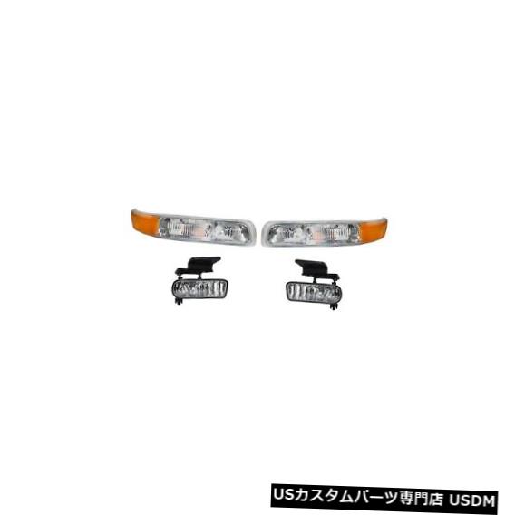 Turn Signal Lamp シボレータホGMのフォグランプキットと左右の本物のターンシグナルパークライト Left Right Genuine Turn Signal Park Lights with Fog Lamps Kit for Chevy Tahoe GM 【並行輸入品】