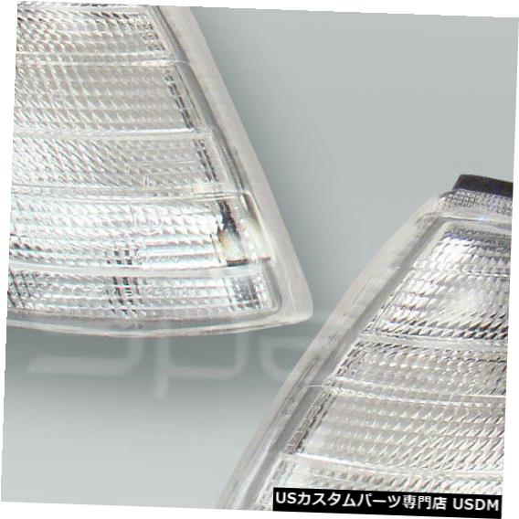 Turn Signal Lamp TYCクリアコーナーライトパーキングランプペア1990-2002 MB SL-Class R129に適合 TYC Clear Corner Lights Parking Lamps PAIR fits 1990-2002 MB SL-Class R129 【並行輸入品】