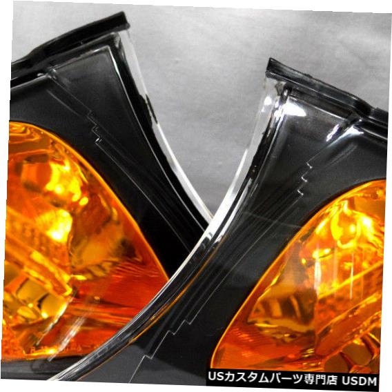 Turn Signal Lamp フロントコーナーブラックトリムターンシグナルライトランプAペア2002 320i 325i 330i Front Corner Black Trim Turn Signal Light Lamps A Pair for 2002 320i 325i 330i 【並行輸入品】