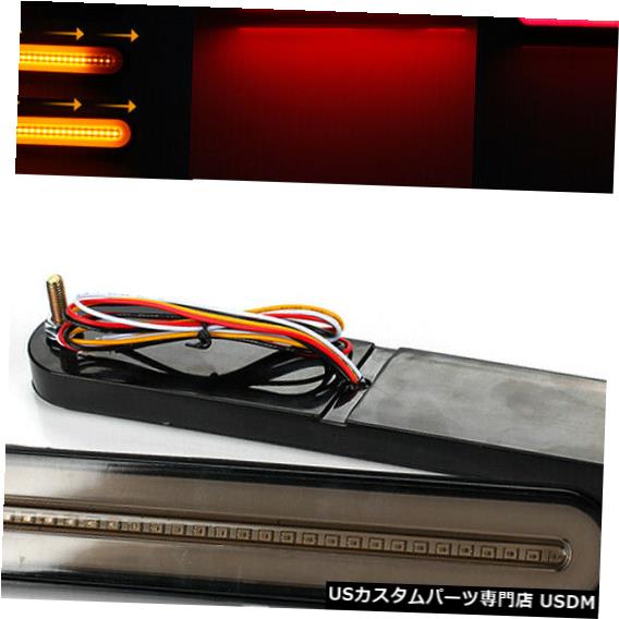 Turn Signal Lamp 2xトラックトレーラーマウントストップターンシグナルテールバックアップライトフローイングリバースランプ 2x Truck Trailer Mount Stop Turn Signal Tail back up Light Flowing Reverse Lamp 【並行輸入品】