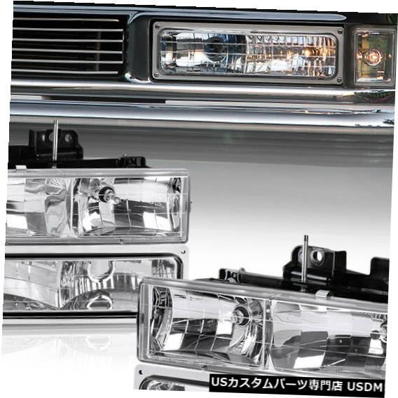 Turn Signal Lamp 1994-1998シボレーシルバラードサバーバンタホCKクロームバンパーシグナルヘッドライトランプ 1994-1998 Chevy Silverado Suburban Tahoe CK Chrome Bumper Signal Headlight Lamps 【並行輸入品】