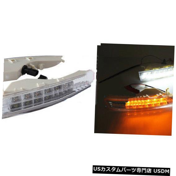 Turn Signal Lamp フォルクスワーゲンCC 2009-2012のLEDデイタイムランニングライトDRLランプホワイト+ターン信号 LED Daytime Running Light DRL lamp White+Turn Signal For Volkswagen CC 2009-2012 【並行輸入品】