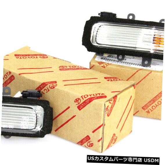Turn Signal Lamp ペアサイドミラーカバーターンシグナルライトランプ新しいOEMトヨタハイラックスビゴ2011- 15 PAIR SIDE MIRROR COVER TURN SIGNAL LIGHT LAMP NEW OEM TOYOTA HILUX VIGO 2011- 15 【並行輸入品】
