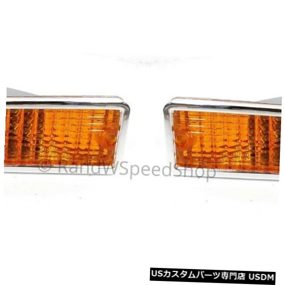Turn Signal Lamp 1981-88カトラス用アンバーフロントマーカーランプレンズのペア-パーキングターンライト Pair of Amber Front Marker Lamp Lenses for 1981-88 Cutlass - Parking Turn Light 【並行輸入品】