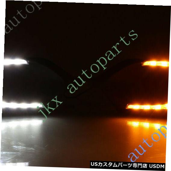 Turn Signal Lamp 三菱パジェロスポーツ15-16向け24 LEDデイタイムランニングランプ+イエローターンシグナル 24-LED Daytime Running Lamp+Yellow Turn Signal For Mitsubishi Pajero Sport 15-16 【並行輸入品】