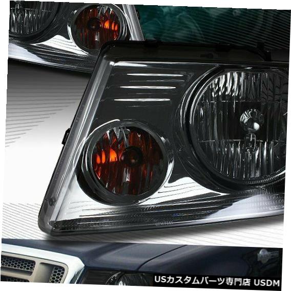 Headlight クロームハウジングスモークレンズヘッドライトW /アンバーフィット04-08フォードF150 F-150 /マークLT CHROME HOUSING SMOKE LENS HEADLIGHTS W/AMBER FIT 04-08 FORD F150 F-150/MARK LT 【並行輸入品】
