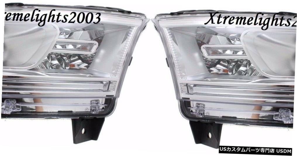 Headlight DODGE DURANGO 2014-2015ヘッドライトヘッドランプライトLEDペアクロームなし DODGE DURANGO 2014-2015 HEADLIGHTS HEAD LAMPS LIGHTS W/O LED PAIR CHROME 【並行輸入品】
