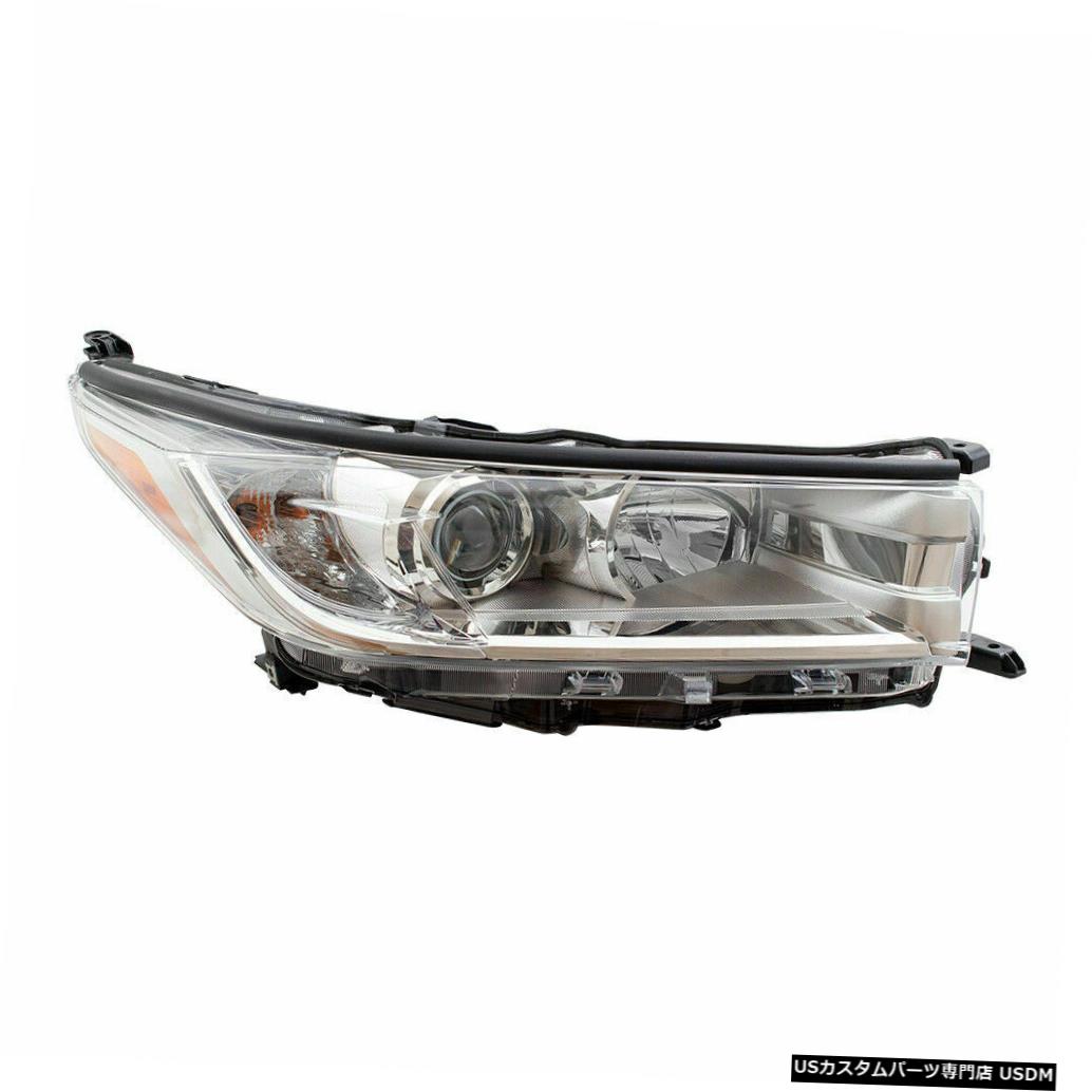 Headlight FIT TOYOTA HIGHLANDER LE XLE 2017-2019 RIGHT W / O LEDヘッドライトヘッドライトランプ FIT TOYOTA HIGHLANDER LE XLE 2017-2019 RIGHT W/O LED HEADLIGHT HEAD LIGHT LAMP 【並行輸入品】