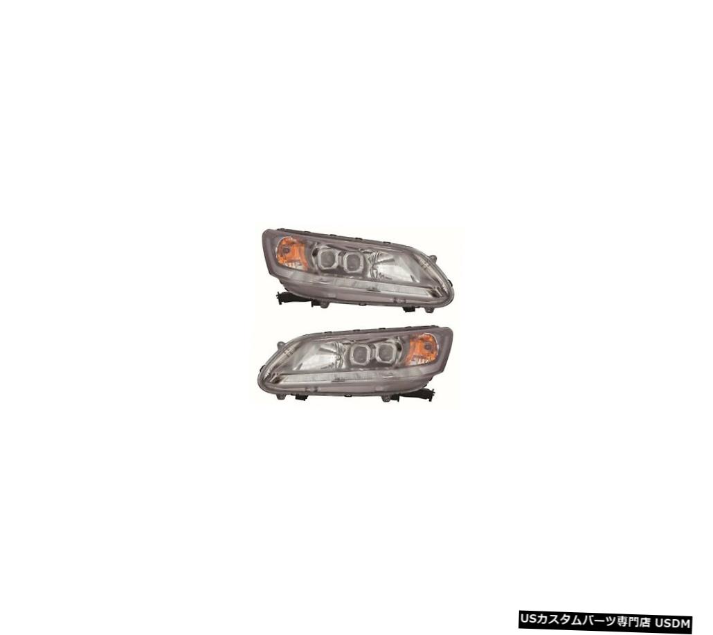 Headlight ホンダアコードセダン4DR 2014-2015ハイブリッドLEDヘッドライトヘッドランプペア FITS HONDA ACCORD SEDAN 4DR 2014-2015 HYBRID LED HEADLIGHTS HEAD LAMPS PAIR 【並行輸入品】|カスタムパーツ WORLD倉庫