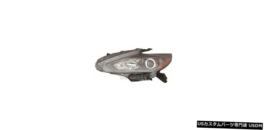 Headlight FITS NISSAN ALTIMA 2016 2017 W / O LED左ヘッドライトヘッドライトランプブラック FITS NISSAN ALTIMA 2016 2017 W/O LED LEFT HEADLIGHT HEAD LIGHT LAMP BLACK 【並行輸入品】