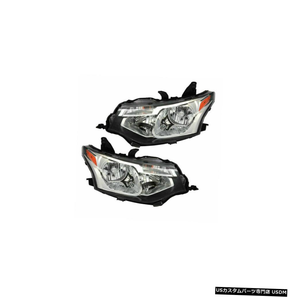 Headlight FIT MITSUBISHI OUTLANDER 2014-2015ヘッドライトヘッドライトフロントランプペア FITS MITSUBISHI OUTLANDER 2014-2015 HEADLIGHTS HEAD LIGHTS FRONT LAMPS PAIR 【並行輸入品】