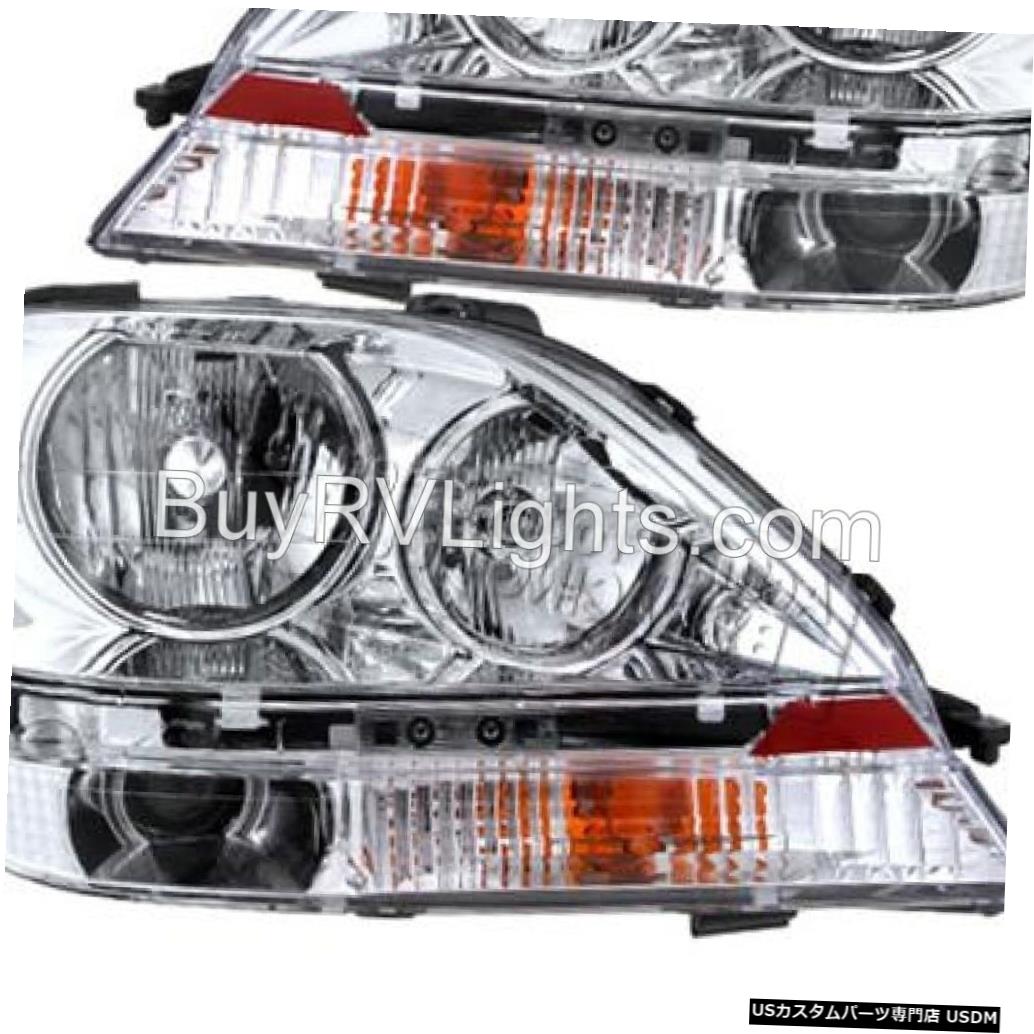 Headlight コアクメンパスファインダー2012 2013ペアクロームヘッドライトヘッドライトフロントランプRV COACHMEN PATHFINDER 2012 2013 PAIR CHROME HEADLIGHTS HEAD LIGHTS FRONT LAMPS RV 【並行輸入品】