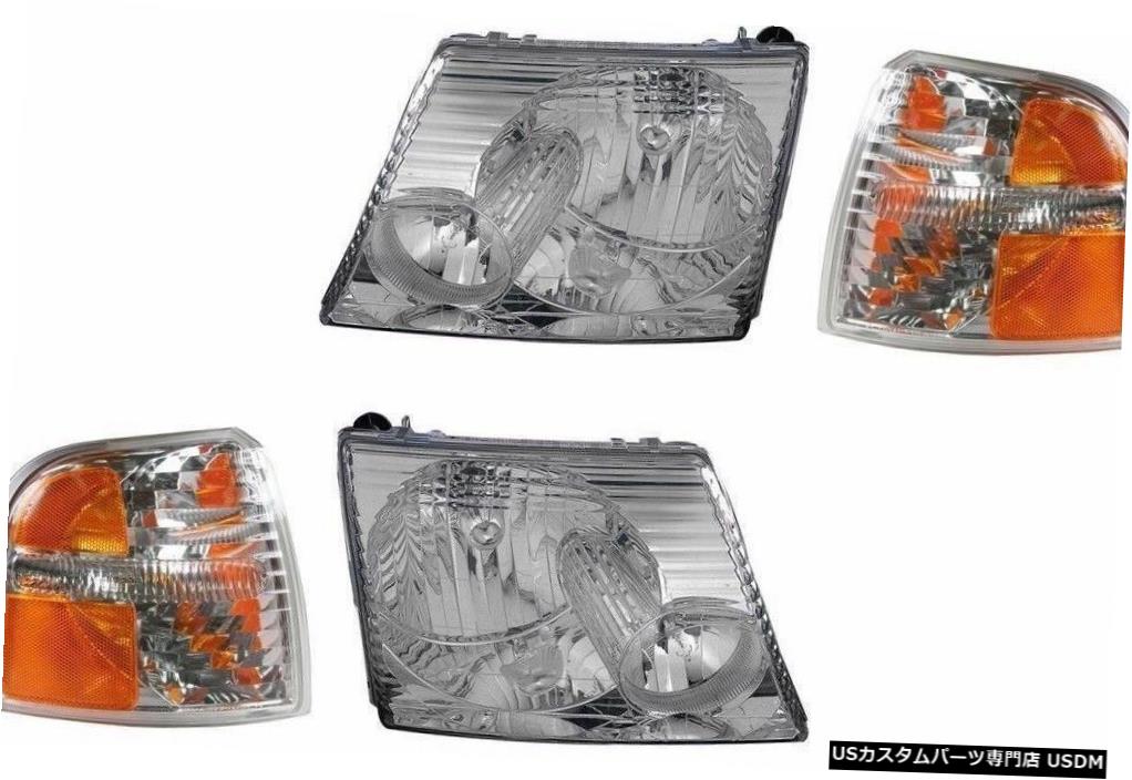 Headlight NEWMAR MOUNTAIN AIRE 2004 2005 2006ヘッドライトヘッドライト信号ランプセットRV NEWMAR MOUNTAIN AIRE 2004 2005 2006 HEADLIGHTS HEAD LIGHTS SIGNAL LAMPS SET RV 【並行輸入品】
