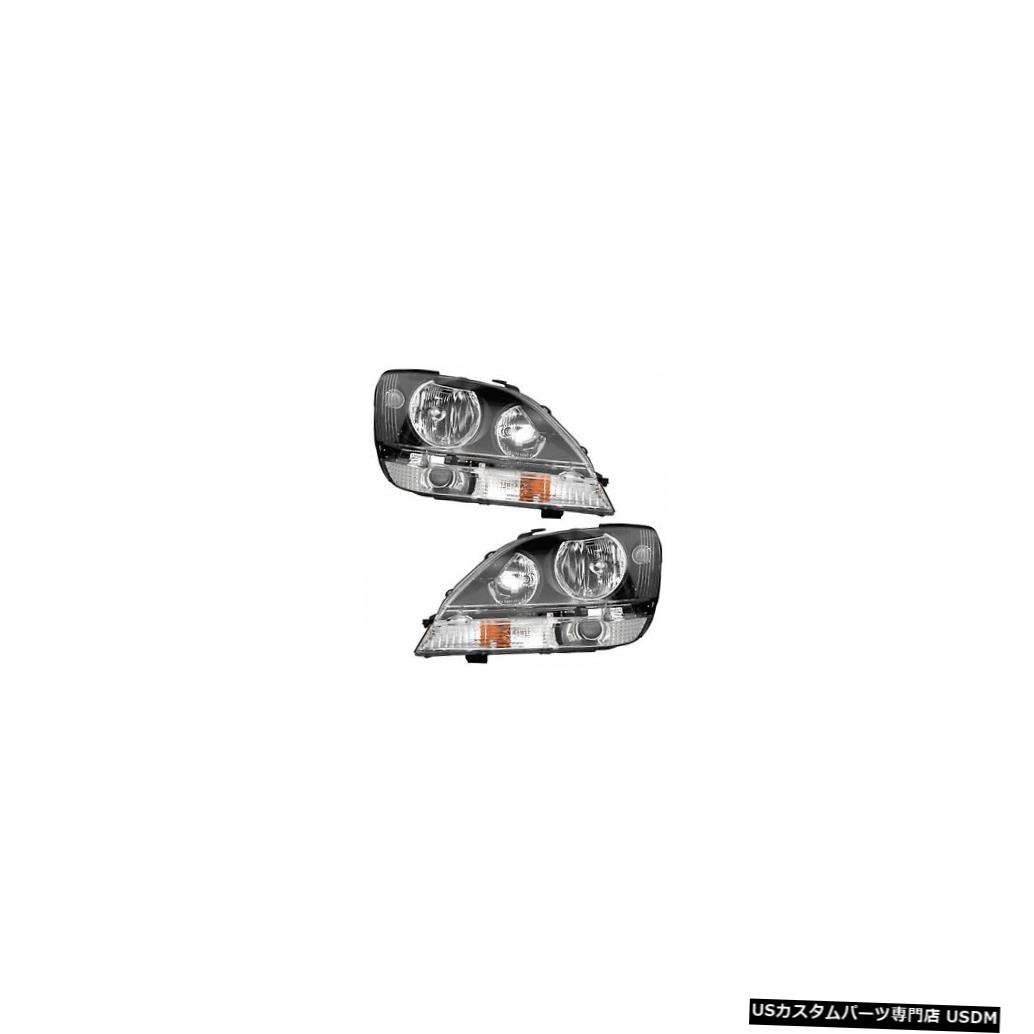 Headlight フリートウッドストーム2011 2012 2013ブラックペアヘッドライトヘッドランプフロントライトRV FLEETWOOD STORM 2011 2012 2013 BLACK PAIR HEADLIGHTS HEAD LAMPS FRONT LIGHTS RV 【並行輸入品】