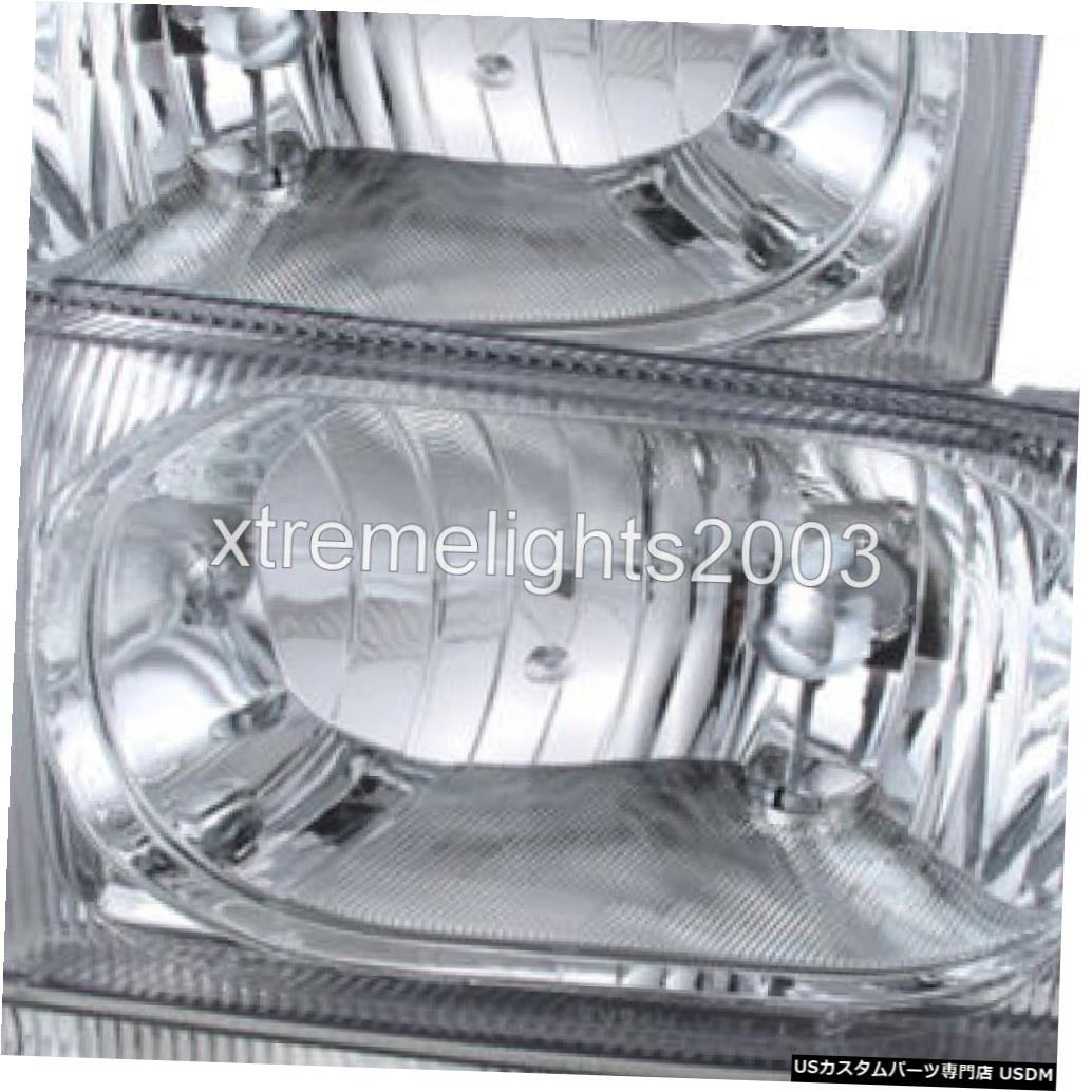 Headlight フリートウッドディスカバリー2003 2004ペアクリアヘッドライトヘッドランプ信号灯RV FLEETWOOD DISCOVERY 2003 2004 PAIR CLEAR HEADLIGHTS HEAD LAMPS SIGNAL LIGHTS RV 【並行輸入品】