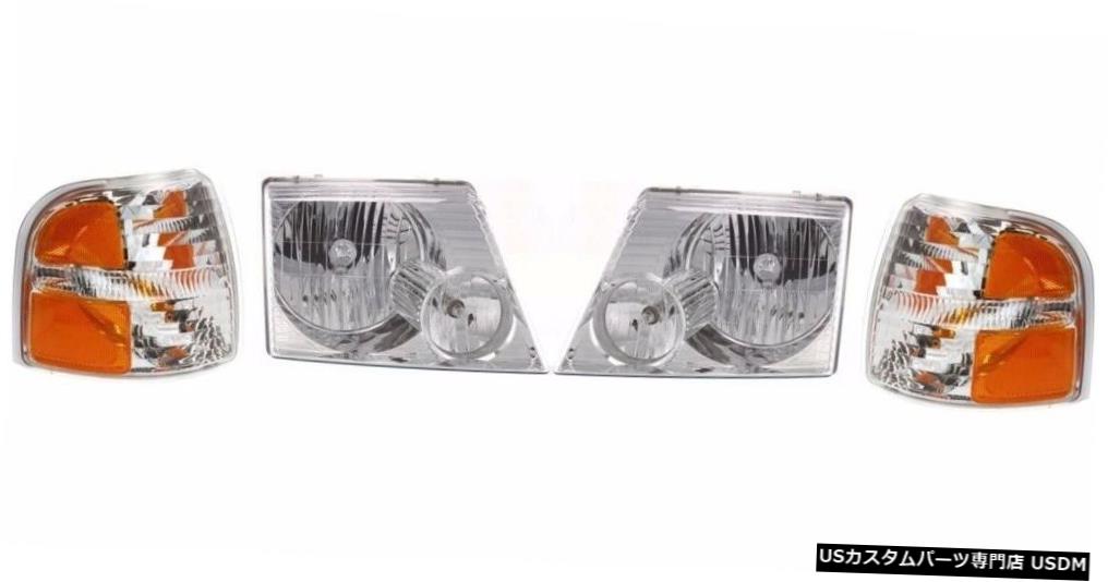 Headlight カントリーコーチアフィニティ2003 2004ヘッドライトヘッドライト信号ランプセットRV COUNTRY COACH AFFINITY 2003 2004 HEADLIGHTS HEAD LIGHTS SIGNAL LAMPS SET RV 【並行輸入品】