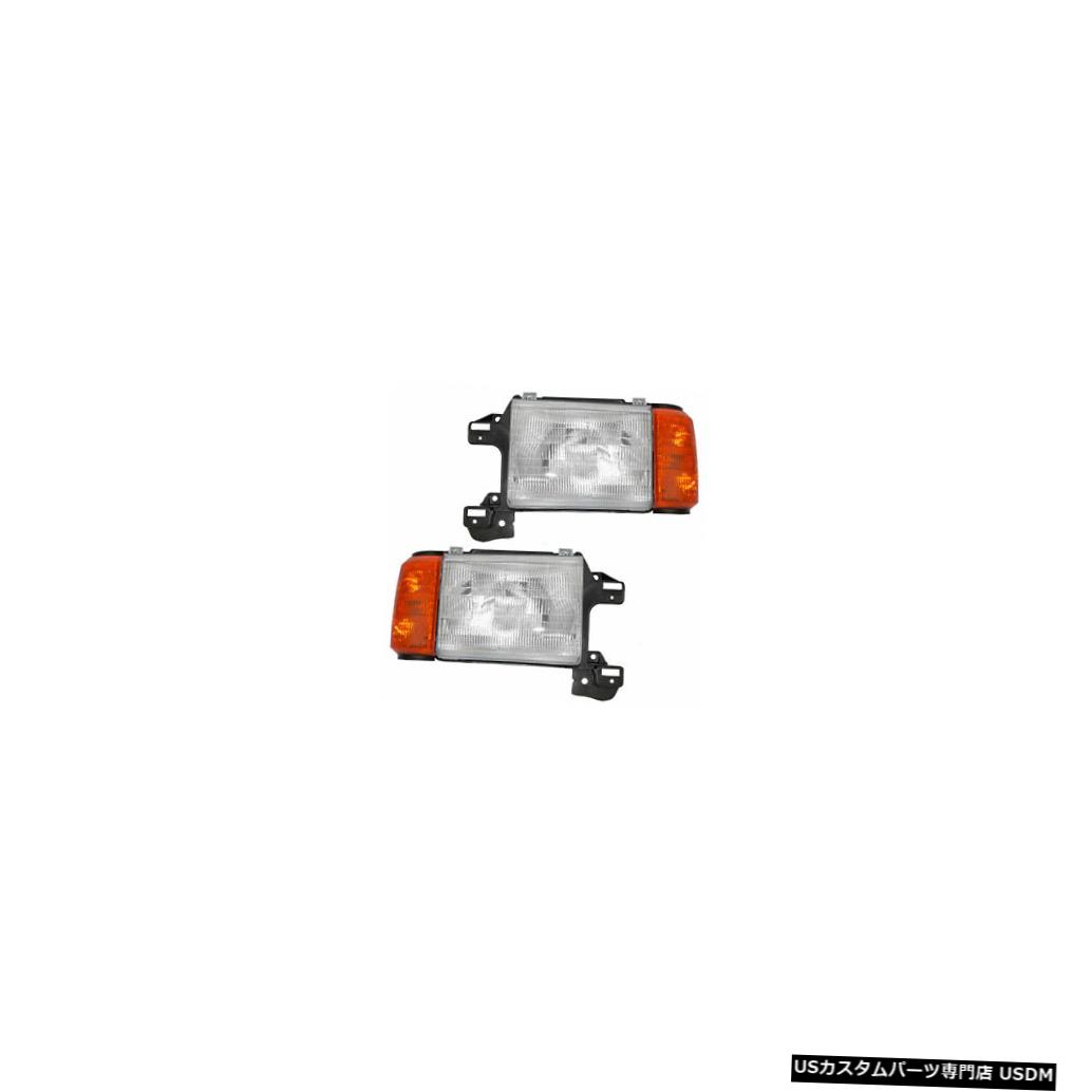 Headlight カントリーコーチセドナ1991 1992ペアヘッドライトヘッドライトフロントランプRV COUNTRY COACH SEDONA 1991 1992 PAIR HEADLIGHT HEAD LIGHTS FRON LAMPS RV 【並行輸入品】