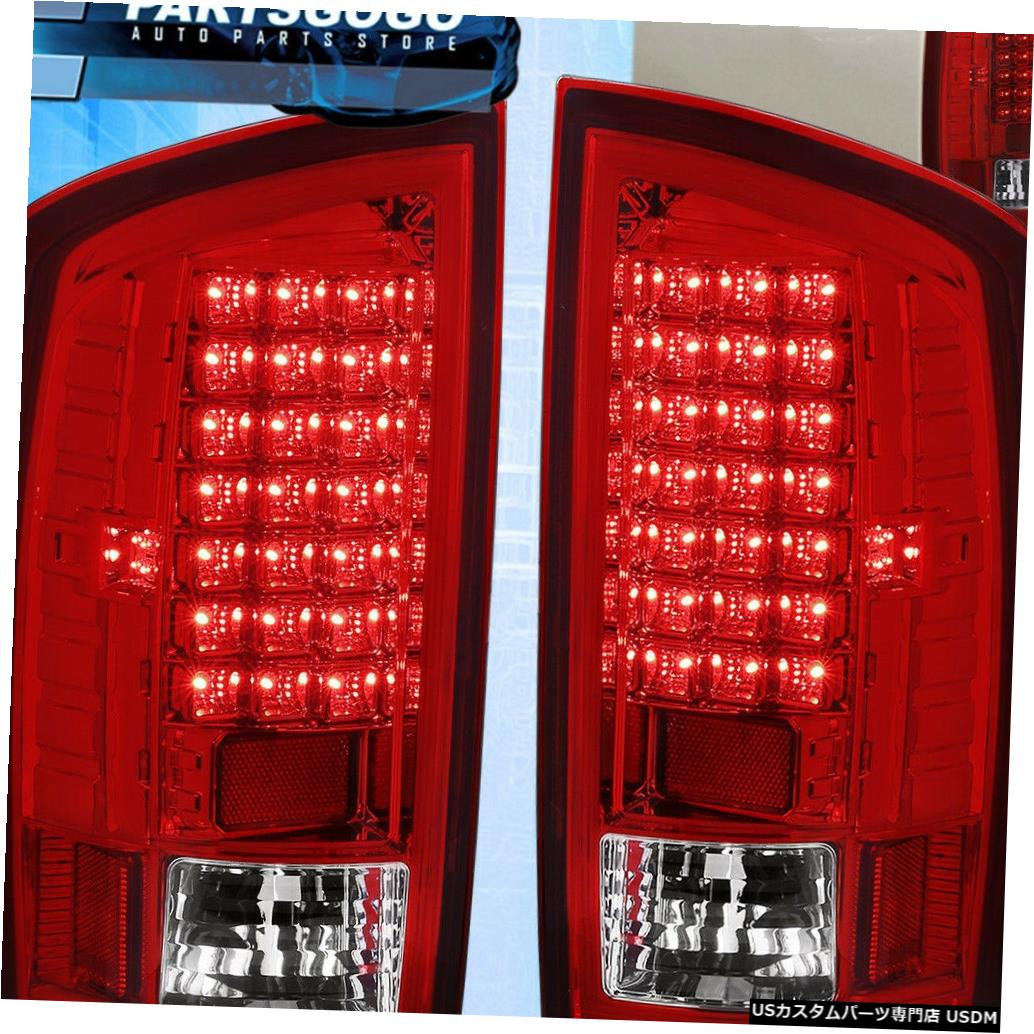 テールライト 2002-2006ダッジラム1500 2500 3500レッドクリアLedテールブレーキライト左+右 2002-2006 Dodge Ram 1500 2500 3500 Red Clear Led Tail Brake Lights Left+Right 【並行輸入品】