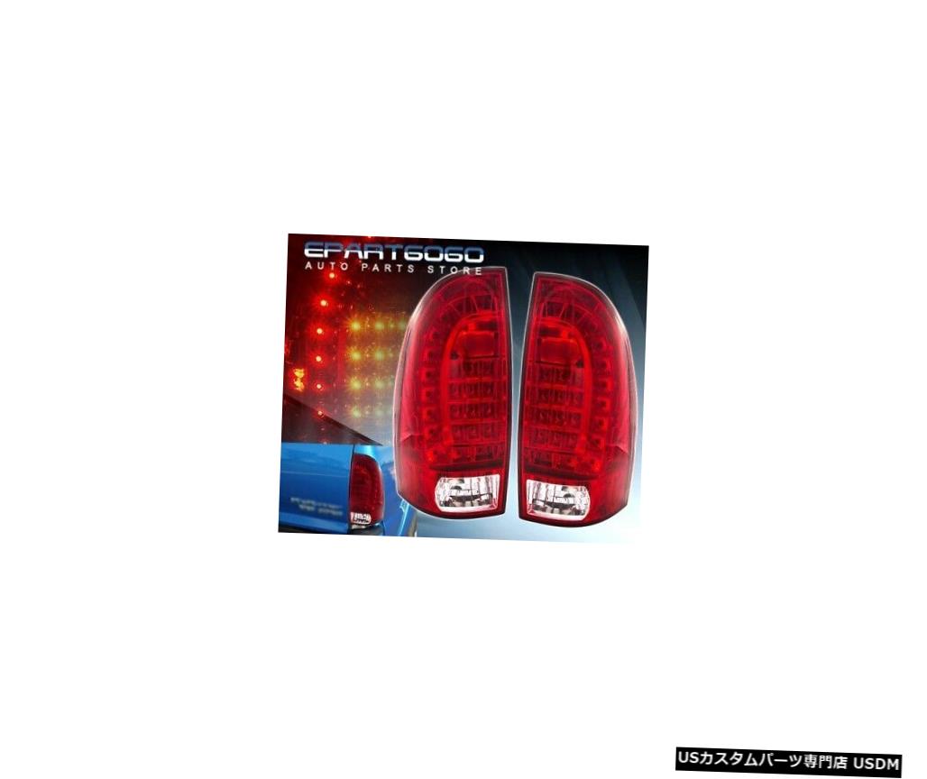 テールライト 05-15タコマ赤クリアハウジングレンズLedテールライトランプペアセット停止Jdm For 05-15 Tacoma Red Clear Housing Lens Led Tail Light Lamp Pair Set Stop Jdm 【並行輸入品】